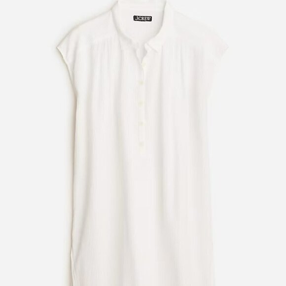 NWT - J. Crew Cap-sleeve tunic cover-up in soft gauze - Picture 4 of 6